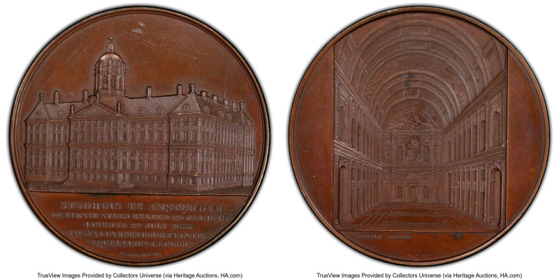 Leopold I bronzed Specimen "Amsterdam State House" Medal ND (1850) UNC Details (...