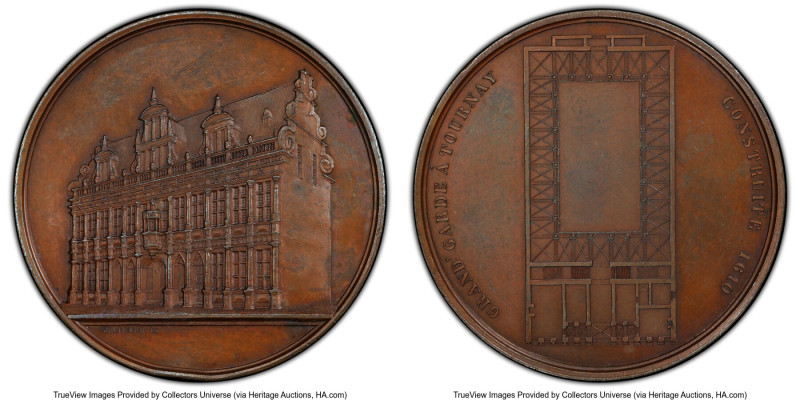 Leopold I bronzed Specimen "Grand-Garde of Tournai" Medal ND (1850) UNC Details ...