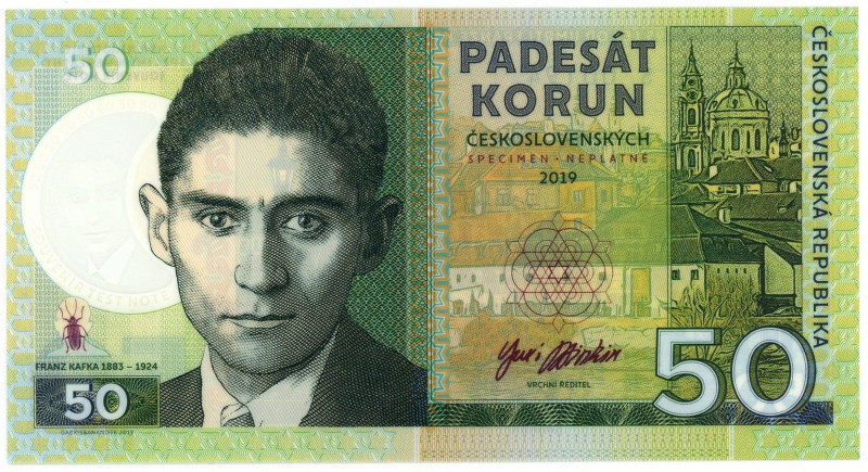 Czech Republic 50 Korun 2019 Fantasy Banknote "Franz Kafka"

# S 00194; BUNC