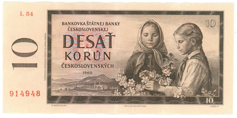 Czechoslovakia 10 Korun 1960

P# 88e, N# 206505; # L 84 914948; VF