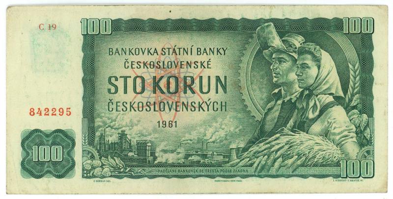 Czechoslovakia 100 Korun 1961

P# 91a, N# 206529; # C19 842295; XF+/AUNC-