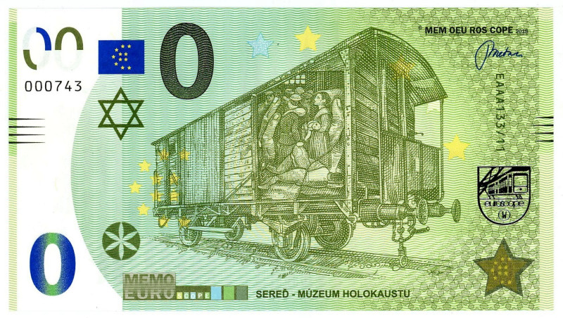 Slovakia 1 Banknote "Sered' Holocaust Museum" 2018 Fantasy Banknotes

# EAAA13...