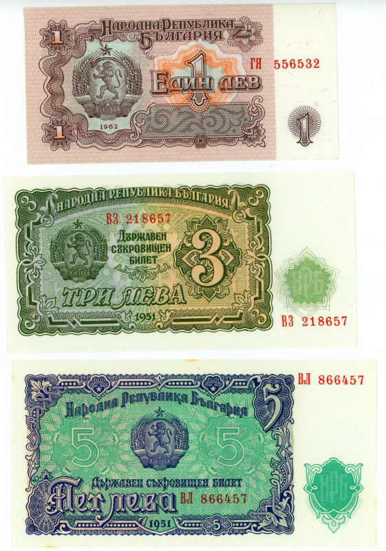 Bulgaria 1 - 3 - 5 Leva 1951 - 1962

#REF!