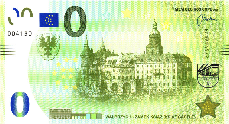 Europe 0 Memo Euro 2018 Walbrzych - Ksiaz Castle

# 004130; UNC