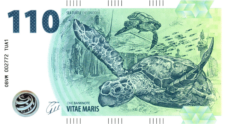 Europe 1 Banknote 2022 Vitae Maris - Sea Turtle Chelonioidea

# OBVM 002772 TU...