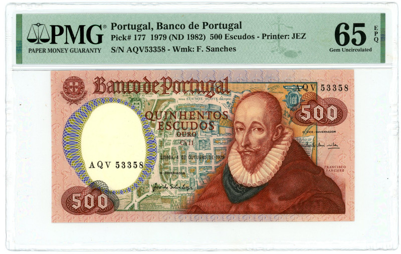 Portugal 500 Escudos 1979 (1982) (ND) PMG 65 EPQ Gem UNC

P# 177, N# 211880; #...