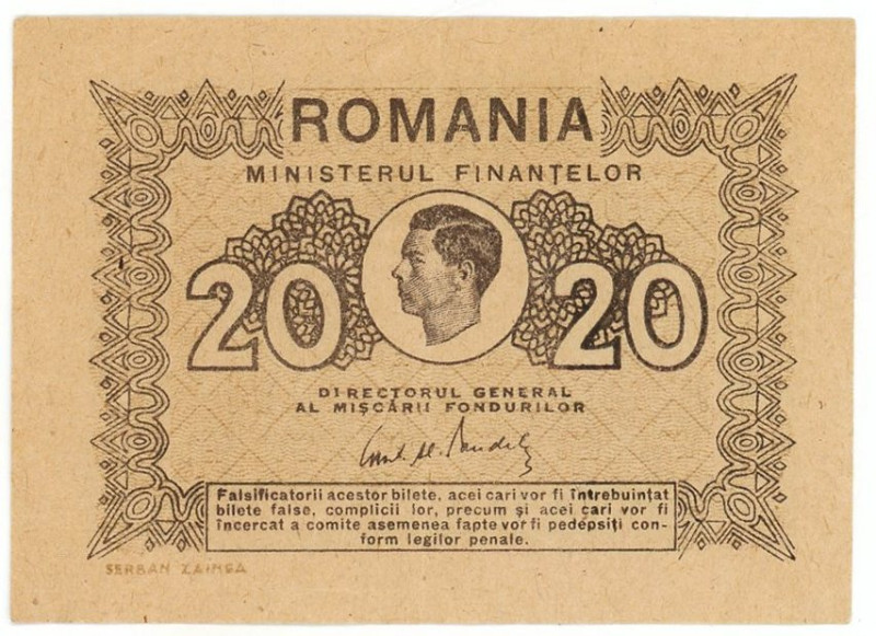 Romania 20 Lei 1945

P# 76, N# 209502; XF