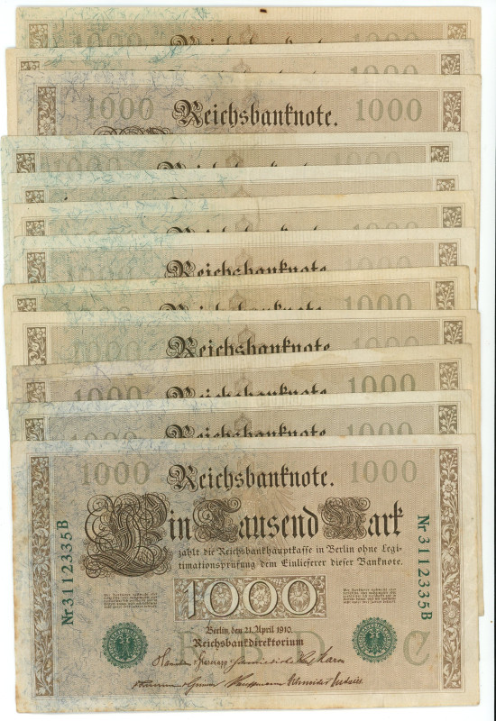 Germany - Empire Berlin 12 x 1000 Mark 1910

P# 44b; 45, Now Berlin in Germany...