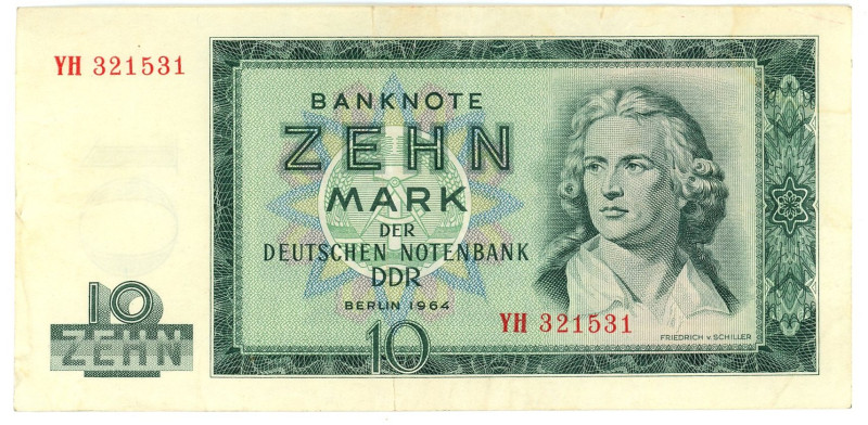 Germany - DDR 10 Mark 1964

P# 23, N# 209129; # YH 321531; VF