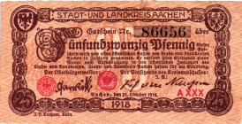 Germany - Empire Aachen 25 Pfennig 1918