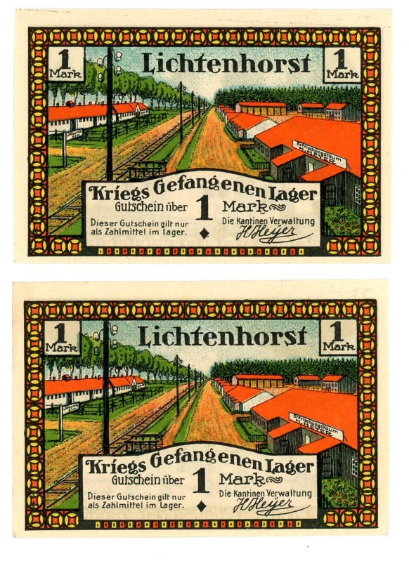 Germany - Weimar Republic Lichtenhorst 2 x 1 Mark 1918 - 1924 (ND)

Kriegs Gef...
