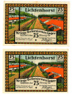 Germany - Weimar Republic Lichtenhorst 2 x 75 Pfennig 1918 - 1924 (ND)