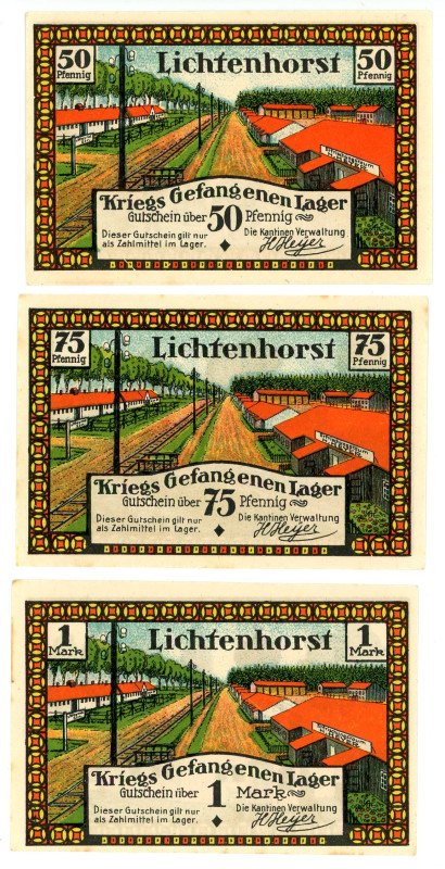 Germany - Weimar Republic Lichtenhorst 50 - 75 Pfennig - 1 Mark 1918 - 1924 (ND)...