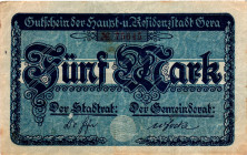 Germany - Weimar Republic Gera 5 Mark 1919