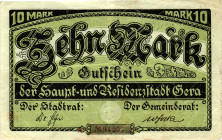 Germany - Weimar Republic Gera 10 Mark 1919