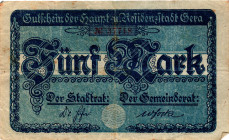 Germany - Weimar Republic Gera 5 Mark 1919
