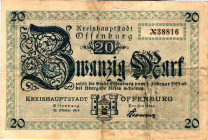 Germany - Weimar Republic Offenburg 20 Mark 1919