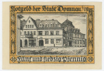 Germany - Weimar Republic Ost Prussia Stadt Domnau 75 Pfennig 1921