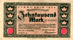 Germany - Weimar Republic Koln 10000 Mark 1922