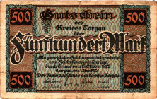 Germany - Weimar Republic Torgau 500 Mark 1922