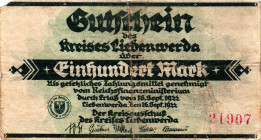 Germany - Weimar Republic Bad Liebenwerda 100 Mark 1922