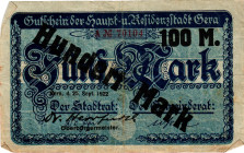 Germany - Weimar Republic Gera 100 on 5 Mark 1922