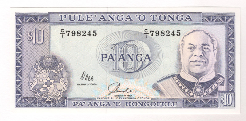 Tonga 10 Paanga 1992 -1995 (ND)

P# 28c, N#202503; # C/I 798245; UNC-