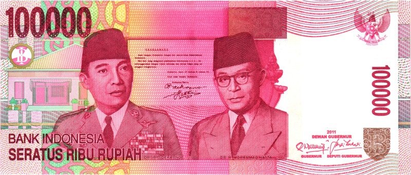 Indonesia 100000 Rupiah 2011

P# 153a, N# 20729; # RGH 467275; UNC