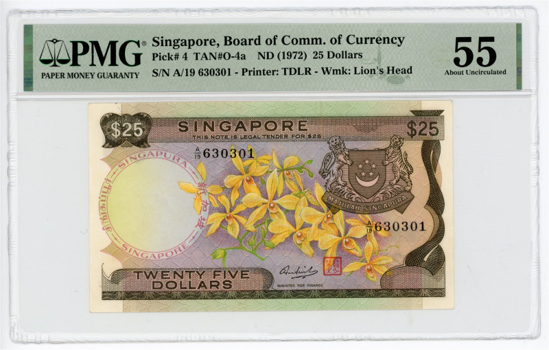 Singapore 25 Dollars 1972 PMG 55 About Uncirculated

P# 4, N# 208129; # A/19 6...