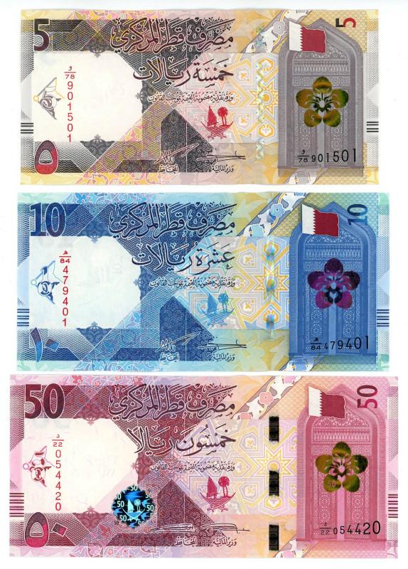 Qatar 5 - 10 - 50 Riyals 2020 - 2022

UNC