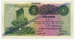 Syria 1 Livre 1939