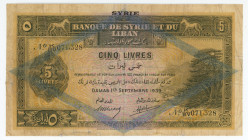 Syria 5 Livres 1939