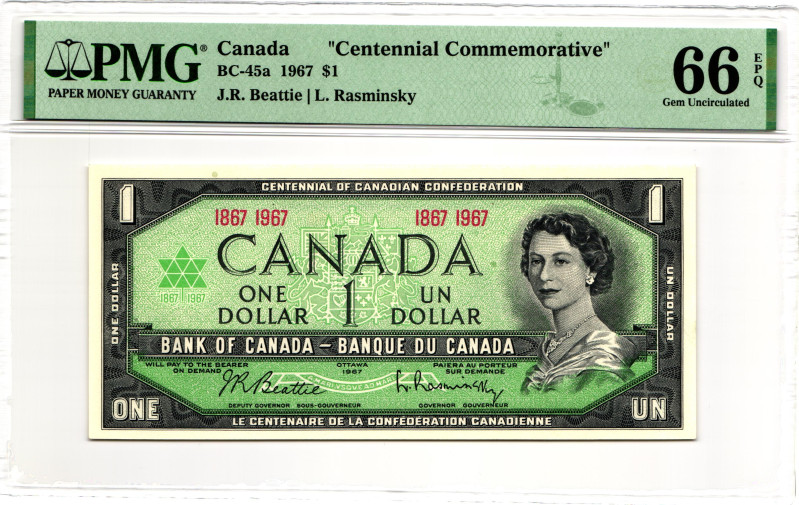 Canada 1 Dollar 1967 PMG 66 EPQ Gem Uncirculated

P# 45a, N# 205135