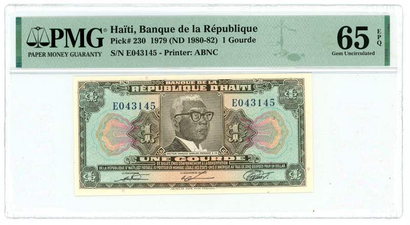 Haiti 1 Gourde 1979 (1980-1982) (ND) PMG 65 EPQ Gem UNC

P# 230, N# 229385; # ...