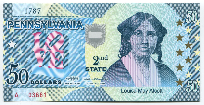 United States Pennsylvania 50 Dollars 2014 Specimen

2nd State