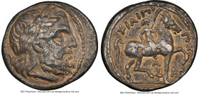 EASTERN EUROPE. Uncertain Celtic Tribe. Ca. 4th-3rd centuries BC. AR tetradrachm (26mm, 13.95 gm, 7h). NGC Choice VF 4/5 - 3/5, die shift. Imitating P...