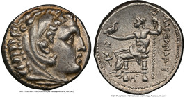 MACEDONIAN KINGDOM. Alexander III the Great (336-323 BC). AR tetradrachm (27mm, 17.20 gm, 9h). NGC Choice AU 5/5 - 4/5. Posthumous issue, Amphipolis, ...