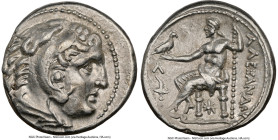 MACEDONIAN KINGDOM. Alexander III the Great (336-323 BC). AR tetradrachm (26mm, 17.23 gm, 9h). NGC Choice XF 5/5 - 5/5. Posthumous issue, Amphipolis, ...