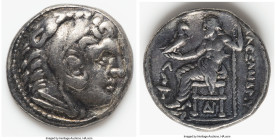MACEDONIAN KINGDOM. Alexander III the Great (336-323 BC). AR tetradrachm (27mm, 16.91 gm, 7h). VF, smoothing, hairline flan crack. Posthumous issue, A...
