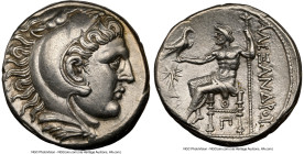 MACEDONIAN KINGDOM. Alexander III the Great (336-323 BC). AR tetradrachm (27mm, 17.19 gm, 10h). NGC Choice XF 5/5 - 3/5, brushed. Late posthumous issu...