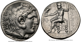 MACEDONIAN KINGDOM. Alexander III the Great (336-323 BC). AR tetradrachm (27mm, 4h). NGC Choice VF, brushed. Late posthumous issue of Pella(?), ca. 28...