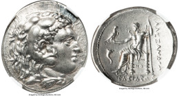 MACEDONIAN KINGDOM. Alexander III the Great (336-323 BC). AR tetradrachm (31mm, 17.09 gm, 3h). NGC AU 5/5 - 4/5. Posthumous issue, Corinth, ca. 310-29...