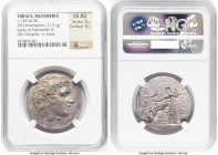 THRACE. Mesambria. Ca. 125-65 BC. AR tetradrachm (31mm, 17.21 gm, 12h). NGC Choice AU 5/5 - 5/5. Late posthumous issue in the name and types of Alexan...