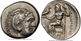 MACEDONIAN KINGDOM. Alexander III the Great (336-323 BC). AR drachm (18mm, 5h). NGC XF. Posthumous issue, Lampsacus, ca. 310-301 BC. Head of Heracles ...
