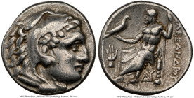 MACEDONIAN KINGDOM. Alexander III the Great (336-323 BC). AR drachm (16mm, 12h). NGC Choice VF. Late lifetime-early posthumous issue, Abydus, ca. 323-...