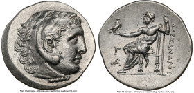 AEOLIS. Cyme. Ca. 215-200 BC. AR tetradrachm (30mm, 17.01 gm, 11h). NGC AU 5/5 - 4/5. Late posthumous issue in the name and types of Alexander III the...