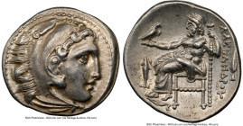 MACEDONIAN KINGDOM. Alexander III the Great (336-323 BC). AR drachm (19mm, 4.16 gm, 11h). NGC AU 5/5 - 5/5. Late lifetime-early posthumous issue, Colo...