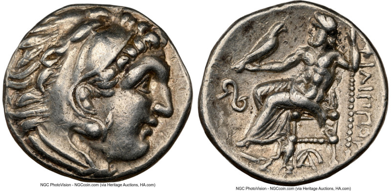 MACEDONIAN KINGDOM. Philip III Arrhidaeus (323-317 BC). AR drachm (17mm, 1h). NG...