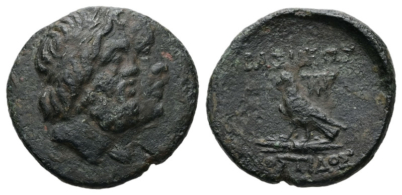 Kings of Thrace, Mostidos. Ae, 6.37 g 23.54 mm. Circa 125-85/79 BC. 
Obv: Jugate...