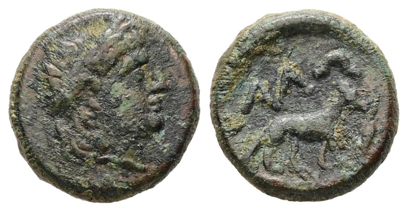 Thrace, Alopeconnesos. Ae, 2,03 g 12,42 mm. ca. 4th-3rd centuries BC.
Obv.: Laur...